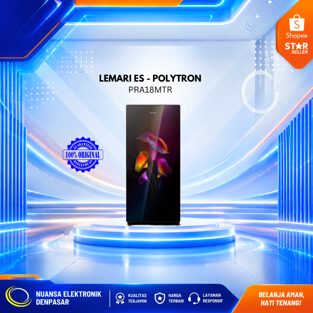 FREE ASURANSI (Ke Seluruh Indonesia) POLYTRON Kulkas 1 Pintu 180 Liter PRA-18MTR - Nuansa Elektronik