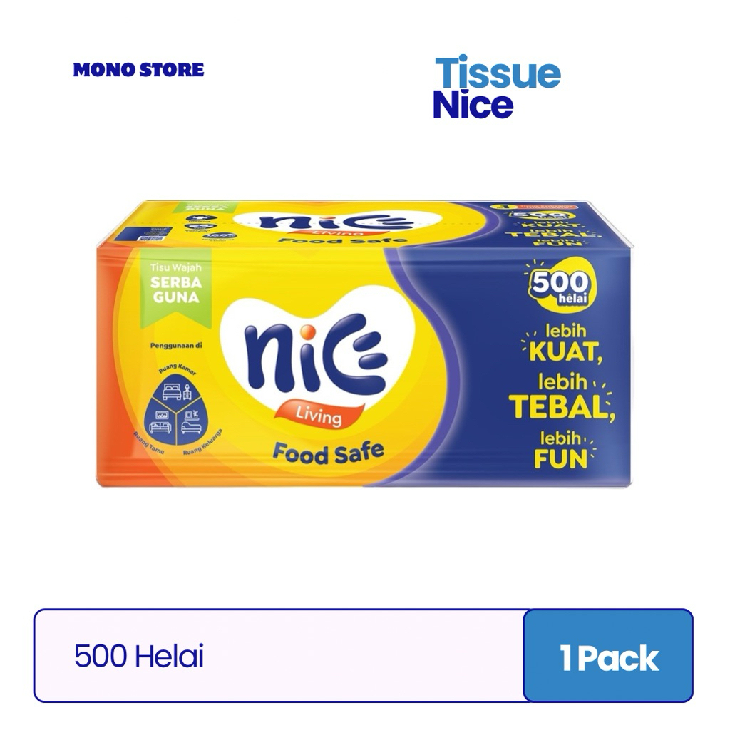 [1 Pcs] Tissue Nice 500 Lembar / Nice Facial Tissue 500 Lembar / Tisu Nice