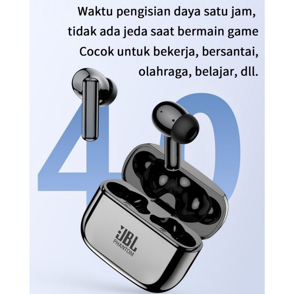 Big Promo Earbud Nirkabel Jbl Phantom Tws Asli Earphone Bluetooth 5.3 Peredam Bising Fone Headset