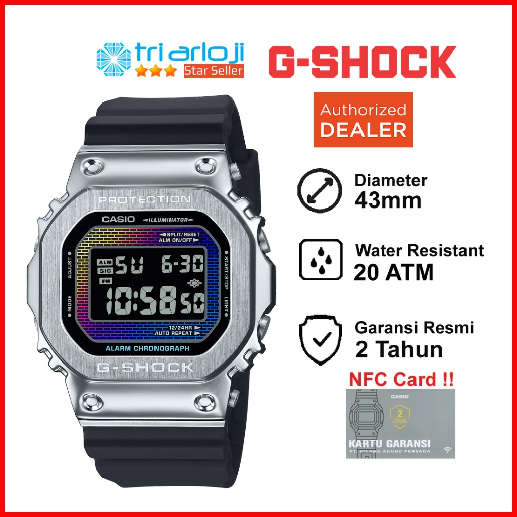 Casio G-SHOCK GM-5600RW-1DR Jam Tangan Pria GSHOCK GM-5600RW-1 GM5600