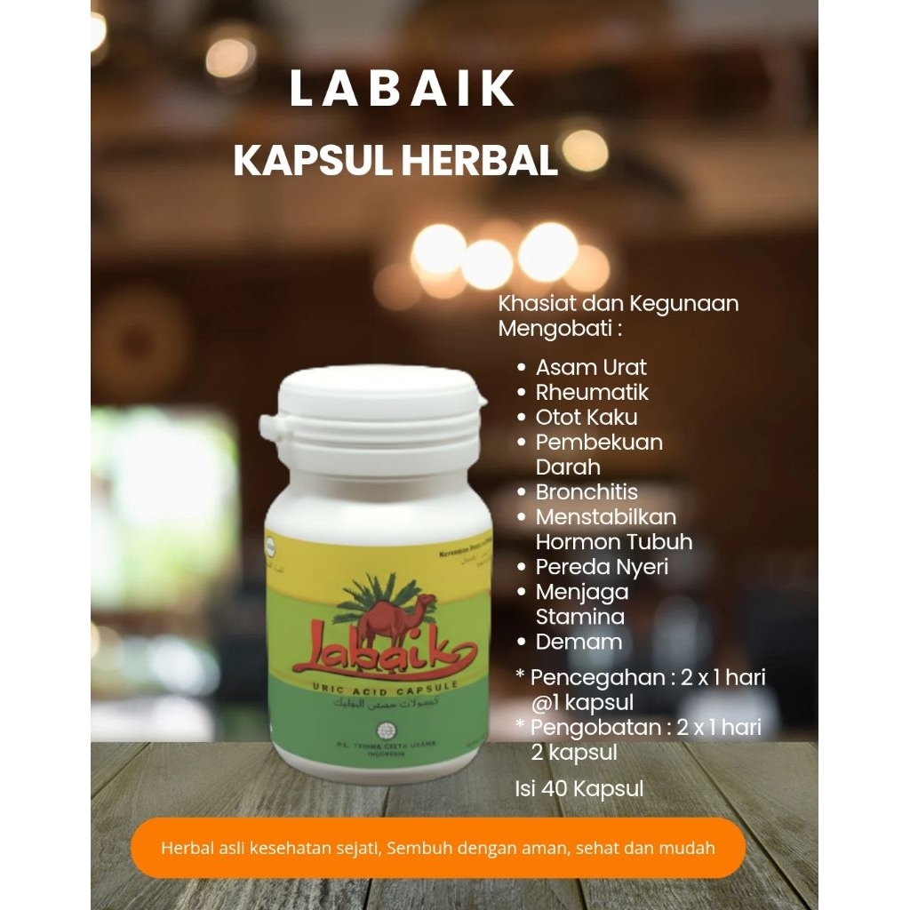 Labaik Herbal Original Isi 40 Kapsul
