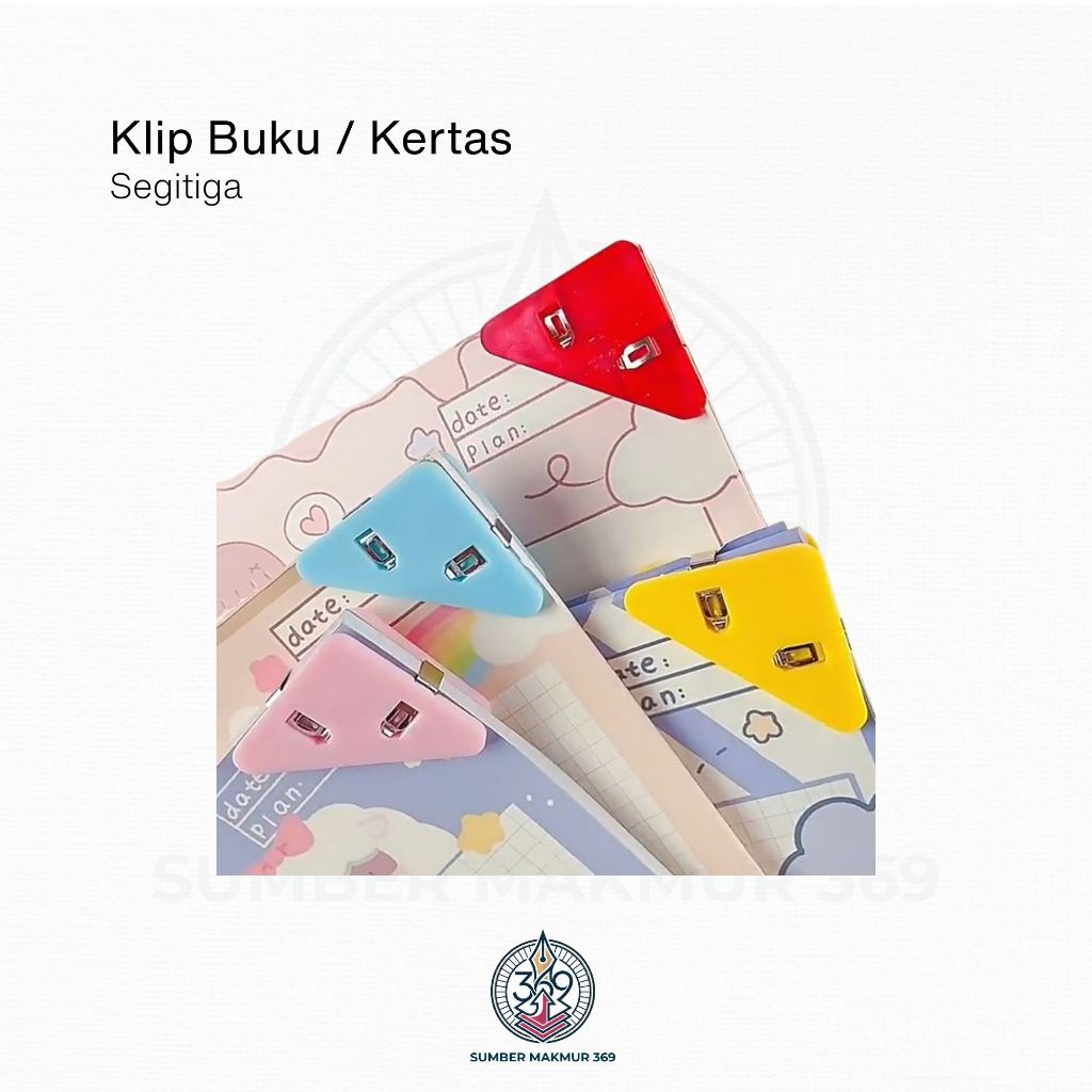 Klip Penjepit Buku / Klip Sudut Kertas / Klip Kertas Segitiga