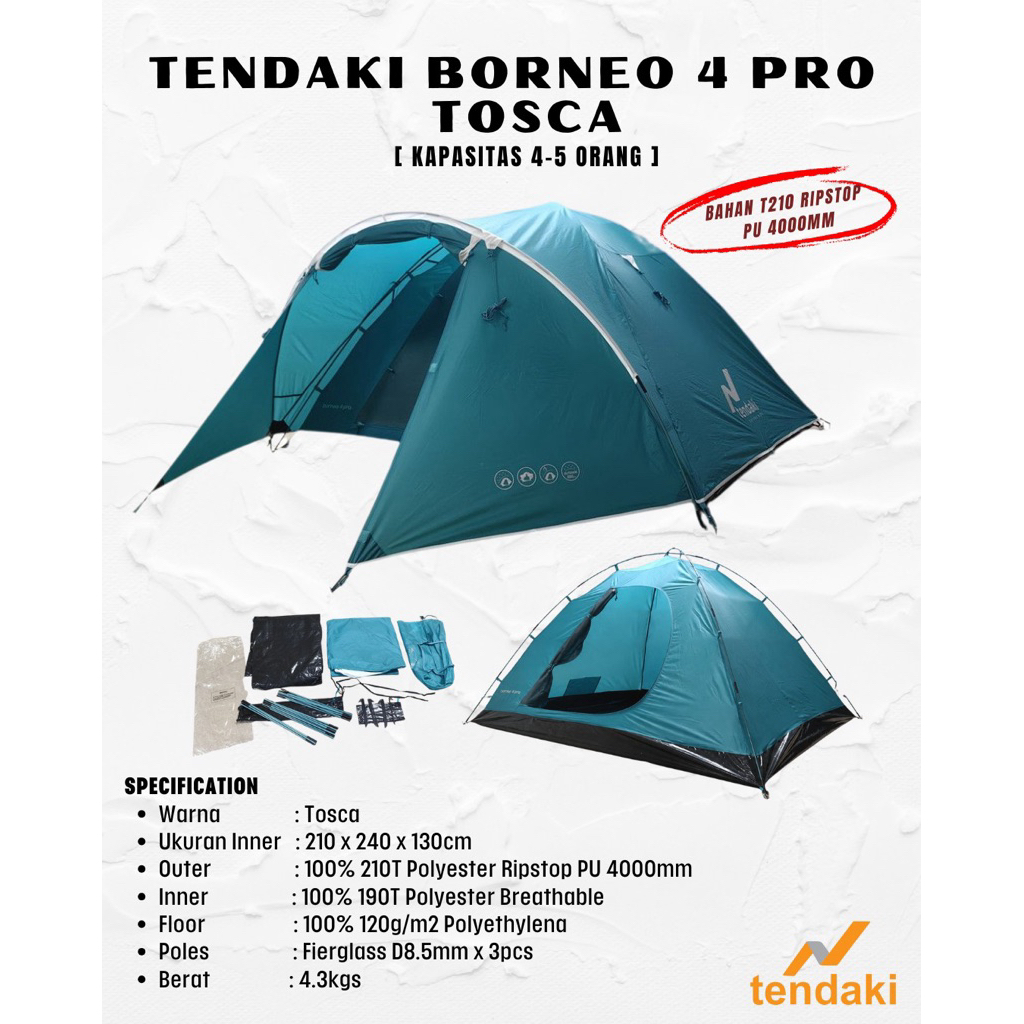 tendaki •tenda family dome camping •MALANO 5.1 •BORNEO 4 pro •MALANO  4 •tenda keluarga •doubel laye