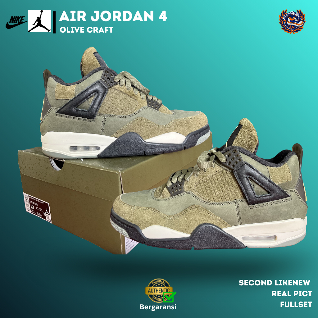 Sepatu Nike Air Jordan 4 Retro SE Olive Craft
