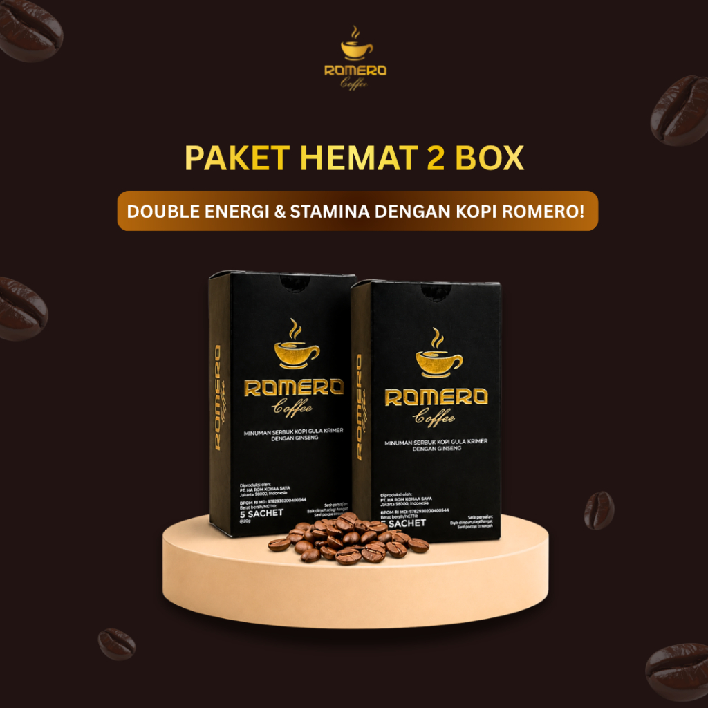 Romero Coffee 2 Box | Paket Hemat Kopi Stamina Pria Dewasa