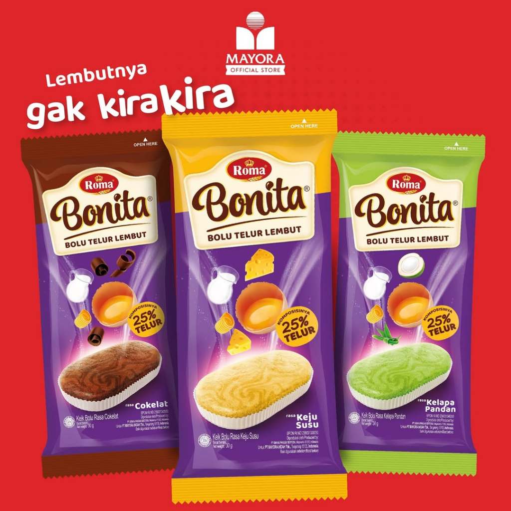 Roma Bonita Bolu Lembut Bonita | Varian Rasa