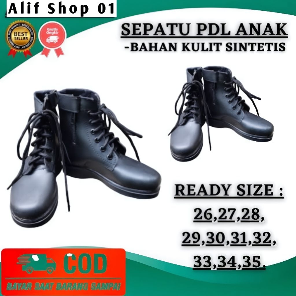 Sepatu PDL anak laki-laki/perempuan | Sepatu PDL army anak | Sepatu bot anak