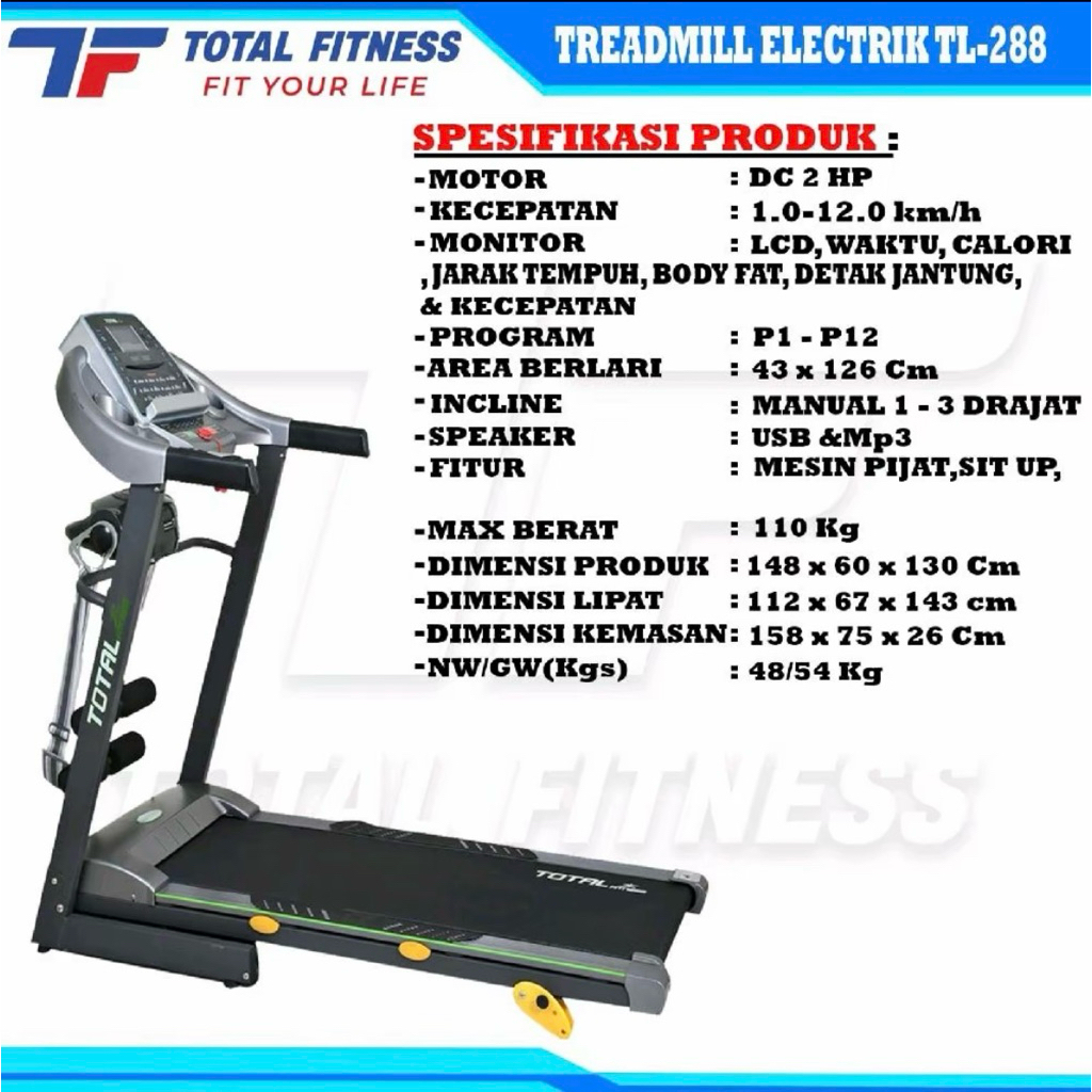 TREADMILL ELECTRIK TL-288