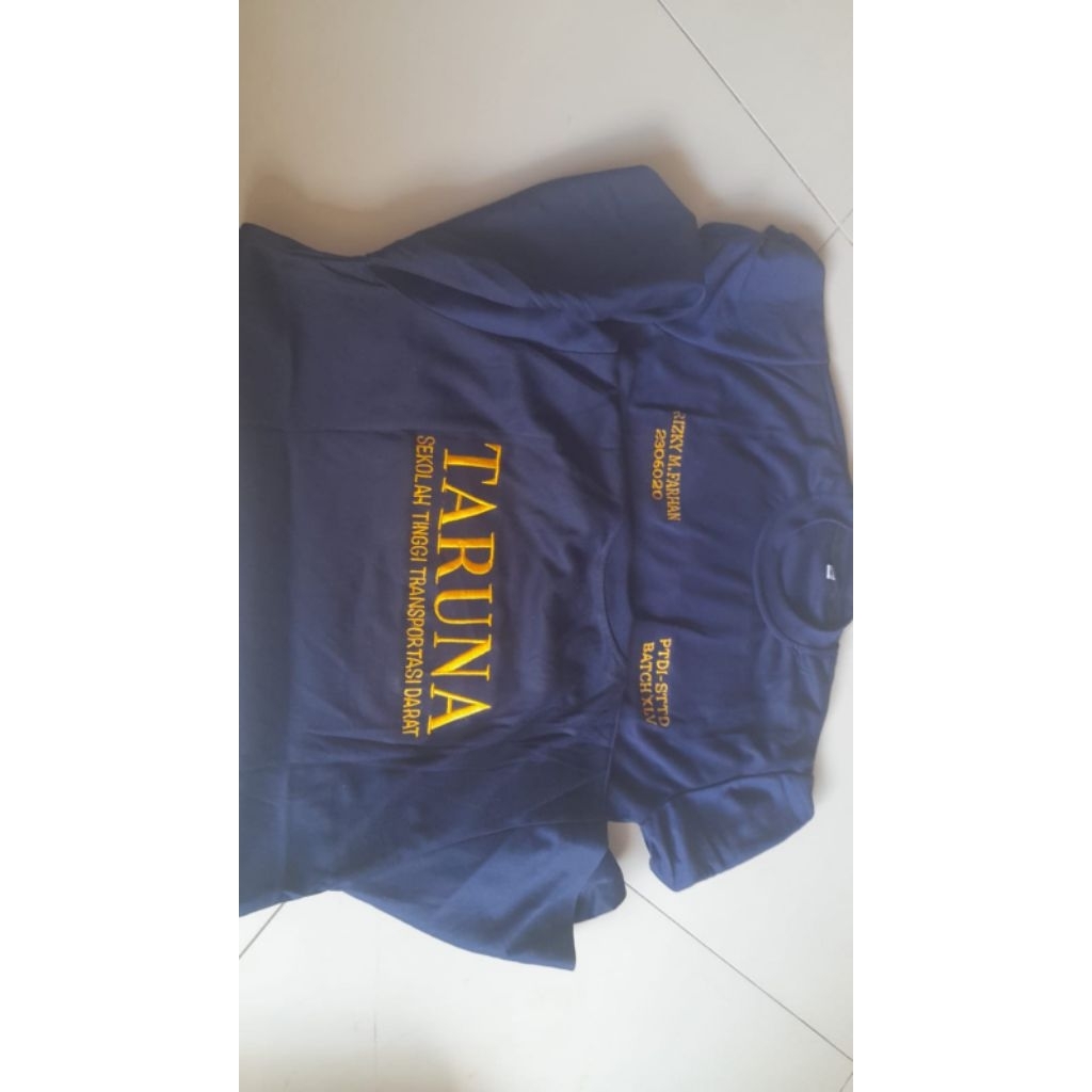 Kaos PDO Taruna warna biru dongker model lengan panjang bisa CUSTOM