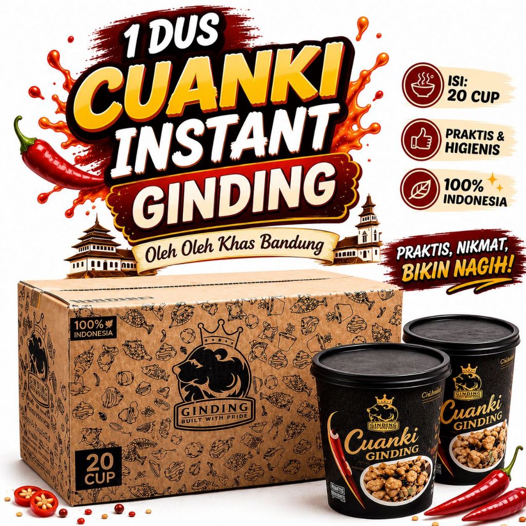 Paket Reseller Cuanki Instan Express Ginding 1 Dus 20 Cup