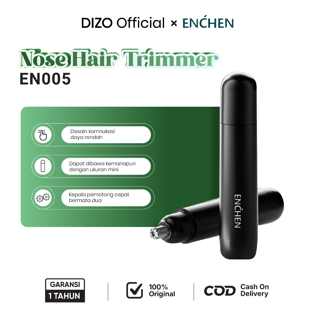 ENCHEN EN005 Electric Nose Hair Trimmer Alat Cukur Bulu Hidung Included AA Battery Portability