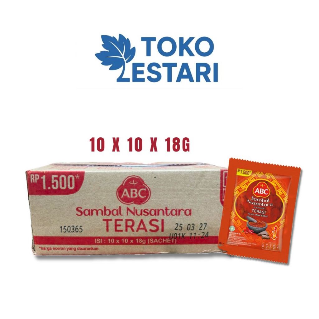 SAMBAL TERASI ABC 1 DUS (10 RENCENG x 10 PCS)