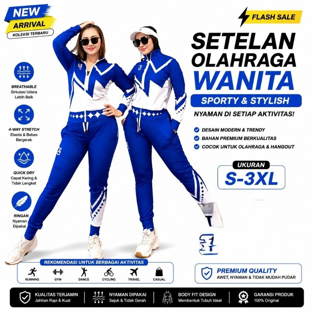 SETELAN BAJU OLAHRAGA PRIA WANITA SENAM SXB SPORT JACKET TANPA KANTONG DAN JOGGER