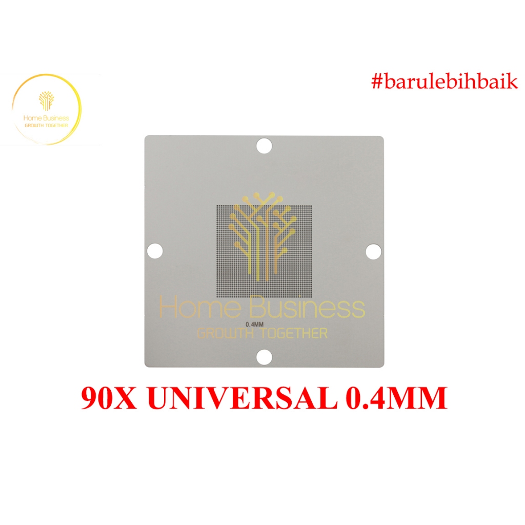 Cetakan Stencil Reballing BGA Plat 90X BGA Universal 0.40mm 0.4mm 0.40 0.4 mm 90mm x 90mm Stensil Re