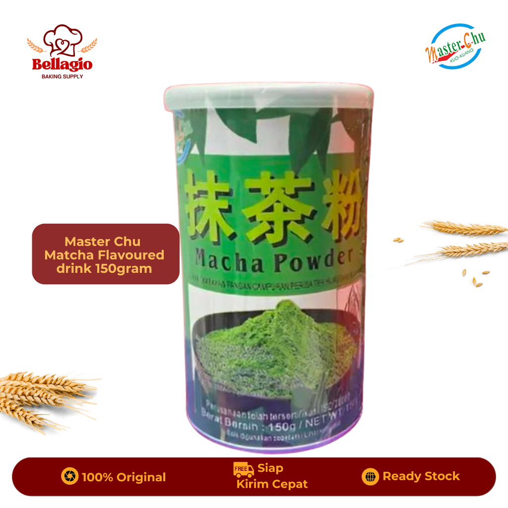 Master Chu Matcha Powder 150gr adalah bubuk teh hijau (matcha) dalam kemasan kaleng untuk memberikan