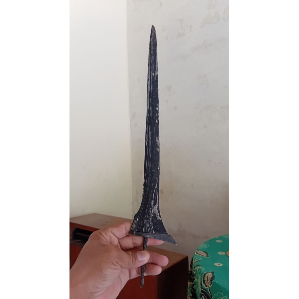 Bilah Keris Lurus Brojol Pamor Wos Wutah Panjang 36 cm