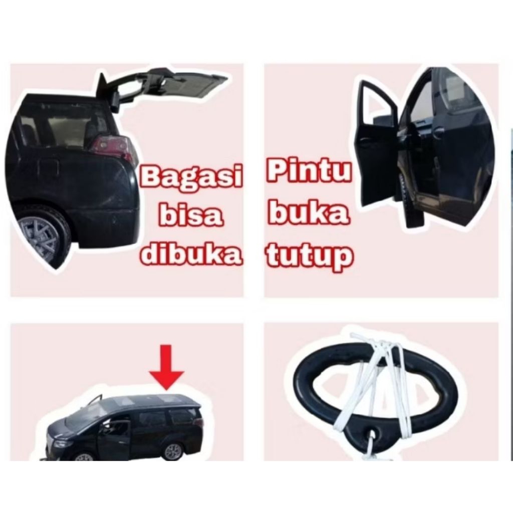 Mainan Mobil Alphard hitam/Mainan Mobil Apahard ada Misik telolet dan ada lampu dm01