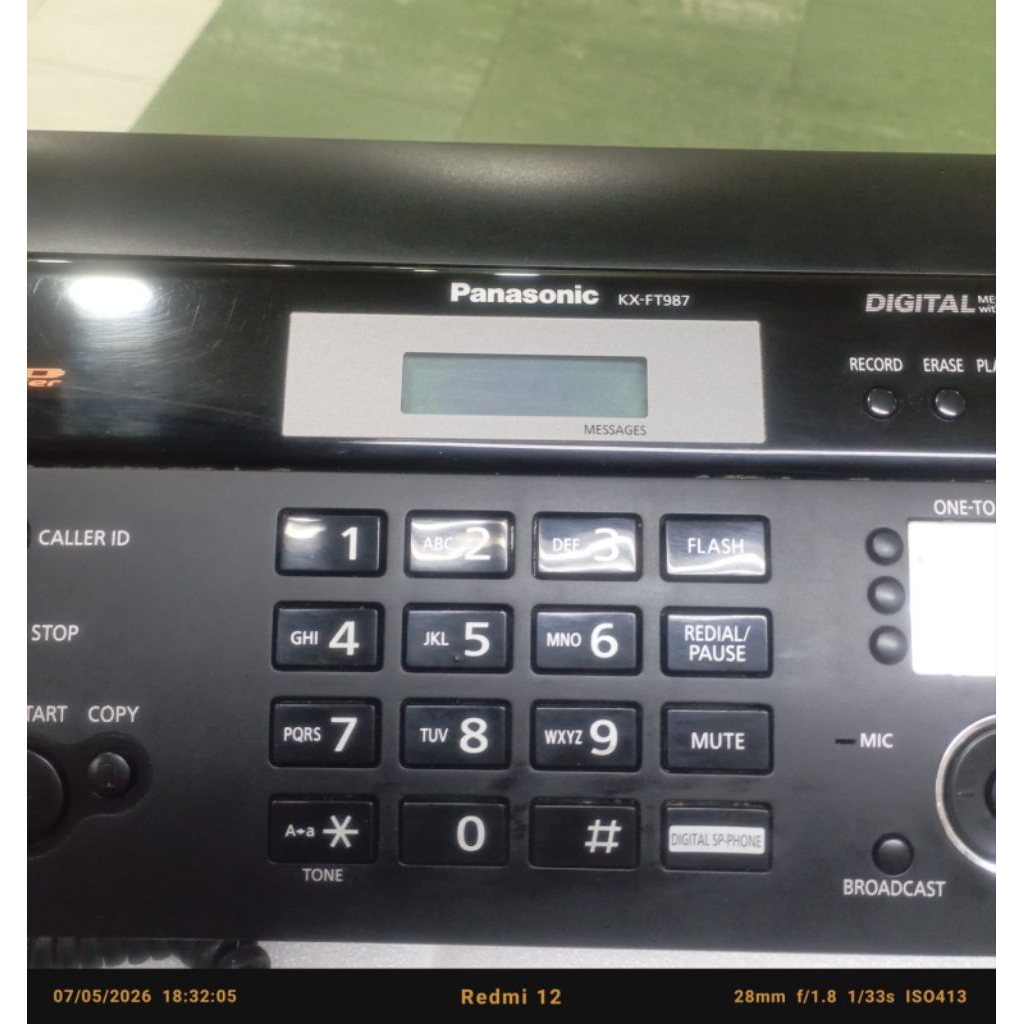 MESIN FAX/FAXIMILE PANASONIC KX-987/UNIT ONLY/DISPLAY TOKO/REAL PICTURE