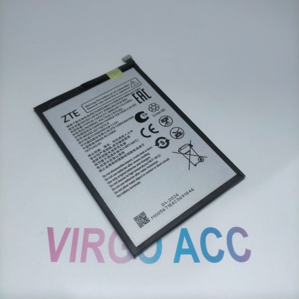 Baterai Batre Battery ZTE Blade A35 E6718ZTE-B Battery Copotan