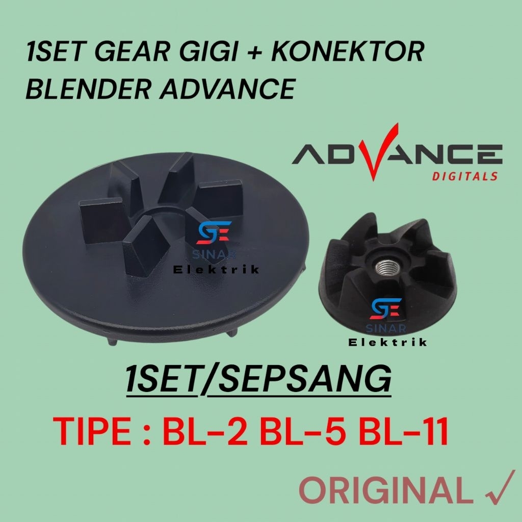 1Set Konektor Mesin + Gear Gigi Blender Advance ORIGINAL Tipe BL-2/BL-5/BL-11