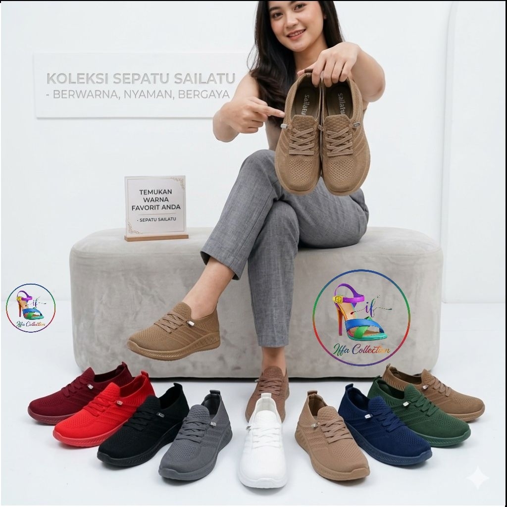 sepatu sailatu rajut import original terbaru