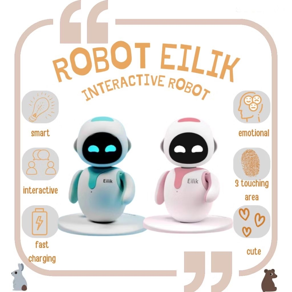 Eilik Robot / Al Robot / Robot Interaktif / Robot Lucu / Emotional Robot / Robot Pintar / Cute Robot