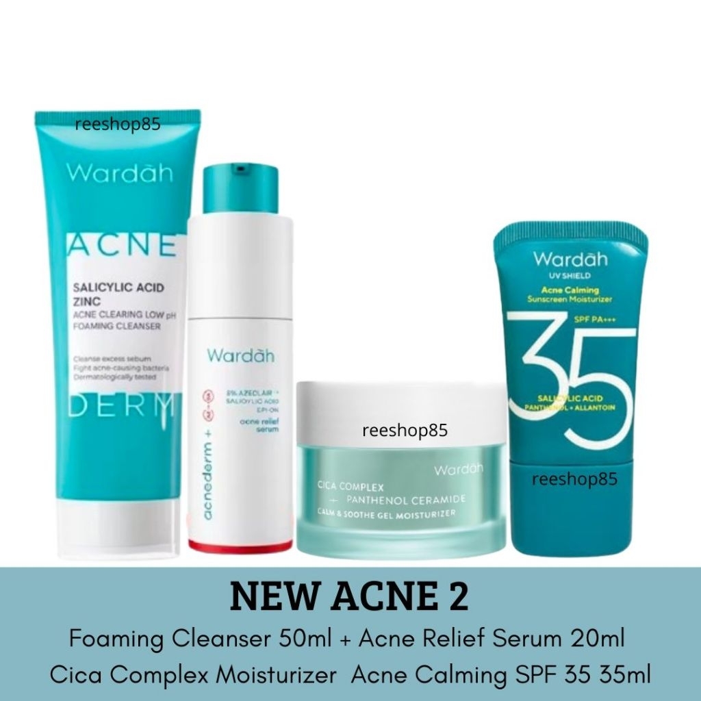 WARDAH Acnederm Paket Lengkap Skincare Kulit Berminyak & Berjerawat | Skincare Wardah Acnederm