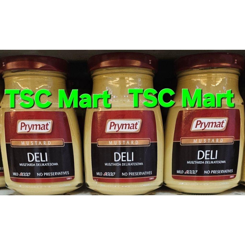 Prymat Sarepska/Deli/ Ostra mustard in a 180-gram glass jar.