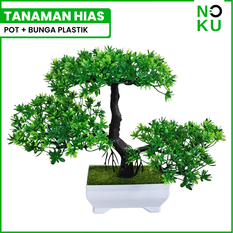 Bunga Hiasan Ruang Tamu Bonsai Plastik Aesthetic Tanaman Artificial Dekorasi Meja