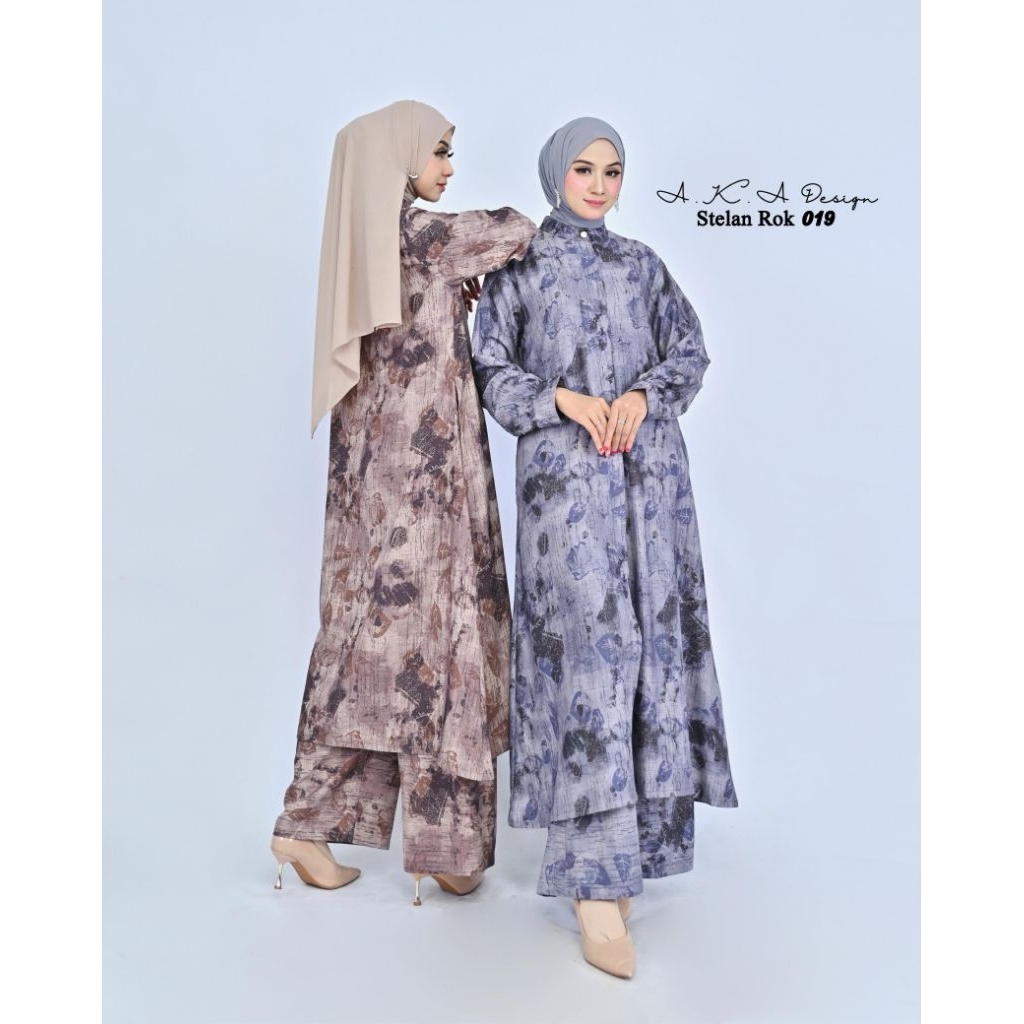 setelan long tunik dan kulot abaya terbaru by aka design