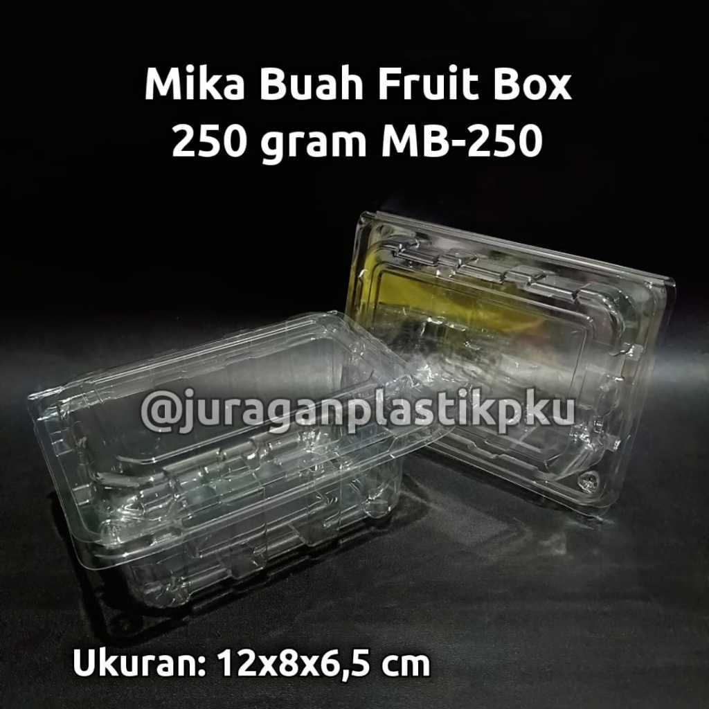 Mika Plastik Mini Buah / Strawberry 250 gram | Kotak Wadah Buah MB-250 Sayur MB 250