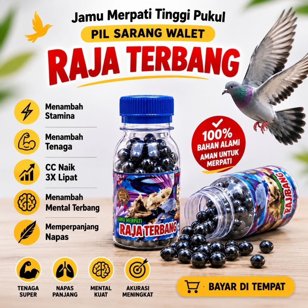RAJA TERBANG Jamu Merpati isi 100 Butir Doping merpati tinggi manuver kolong los dor doping merpati 