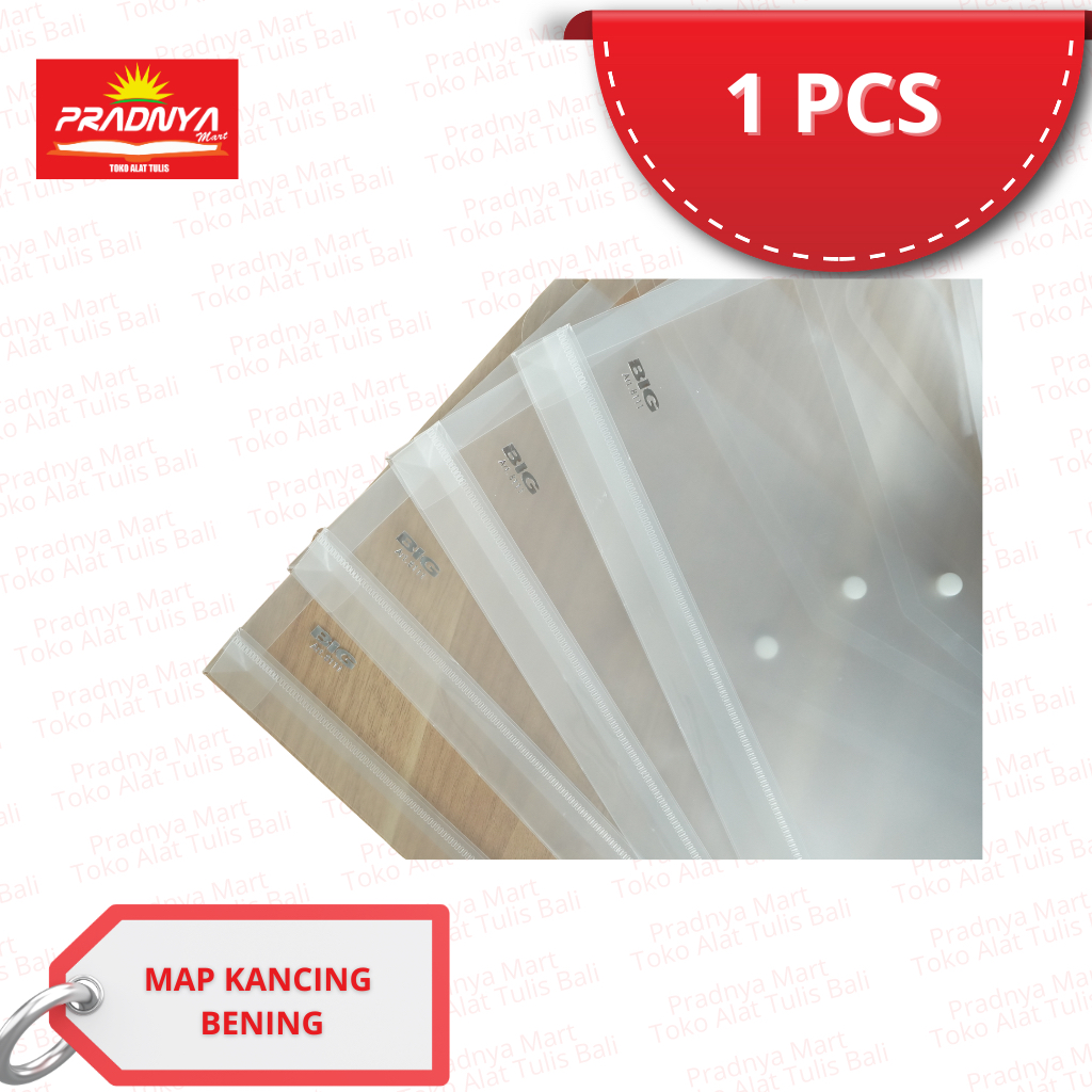 Map Kancing Bening Transparan Folder Dokumen Plastik Map File Sekolah Kantor | Pradnya Mart ATK