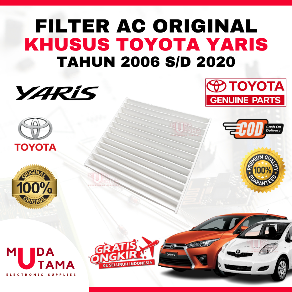 Filter AC Yaris 2006 s/d 2020 ORIGINAL Toyota - Filter AC Kabin Yaris - Filter AC Cabin Yaris - Filt