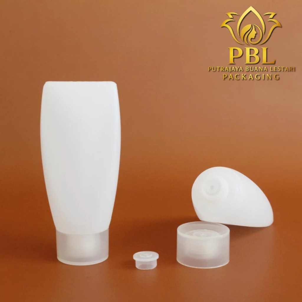 Botol Tube Via 40ml HDPE Natural / Botol Shampoo 40ml/Botol Tube Via 40ml