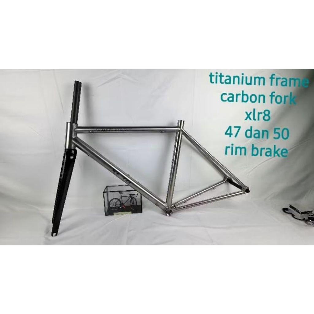 Frame Fork Titanium XLR8 STALKER QR 700c U Brake Roadbike Taiwan
