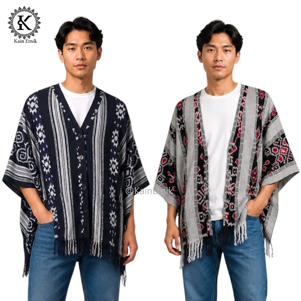 Cardigan Batwing Tenun / Cardigan Tenun Etnik - Kain Etnik