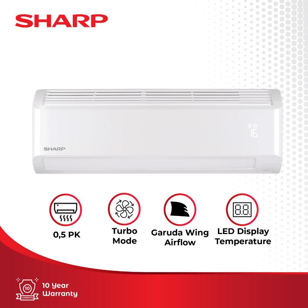 AC SHARP AH-A5DEY 1/2PK LOW WATT 360 WATT + PASANG DEPOK 5DEY 0,5PK