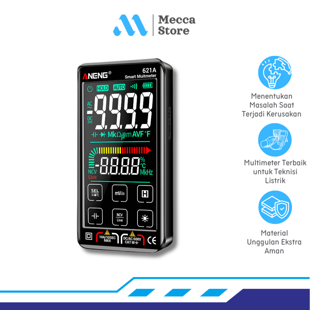 Smart Digital Multimeter Tester Transistor Touch Screen