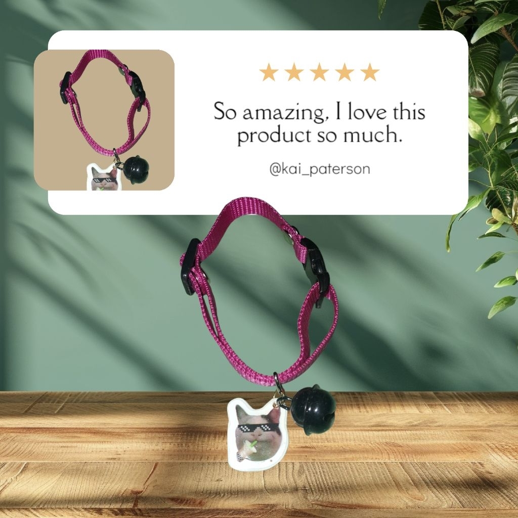kalung kucing motip gambar cocok utk semua jenis kucing