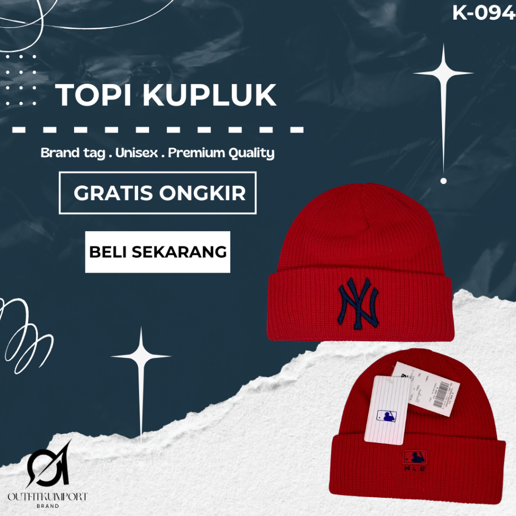 K-094 Kupluk NY MLB Red Logo Navy