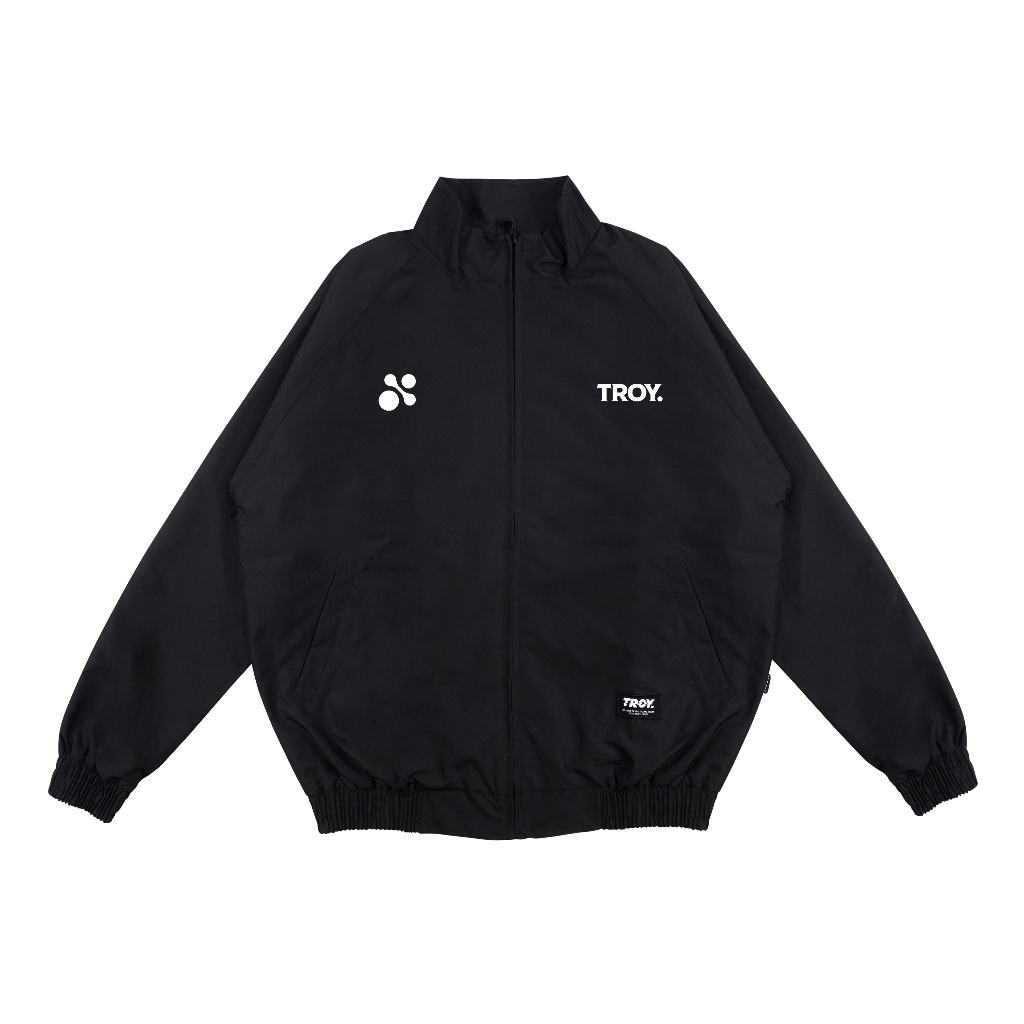 Troy Company Jaket Tracktop Pria Full Hitam - Squble Jacket Tracktop Full Black JTT 3615