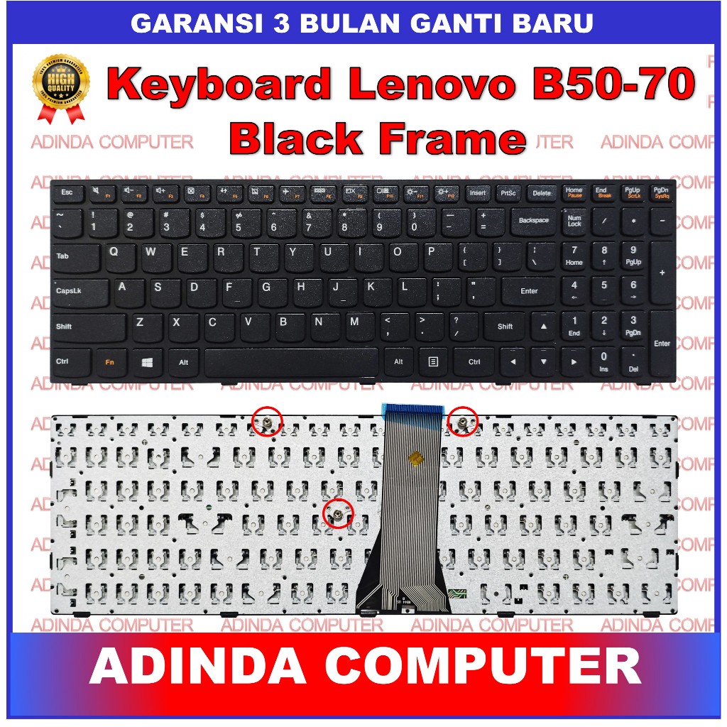 Keyboard Lenovo Ideapad B50-70 Flex 2-15 Flex 2-15D B50-10 B50-40 B50-50