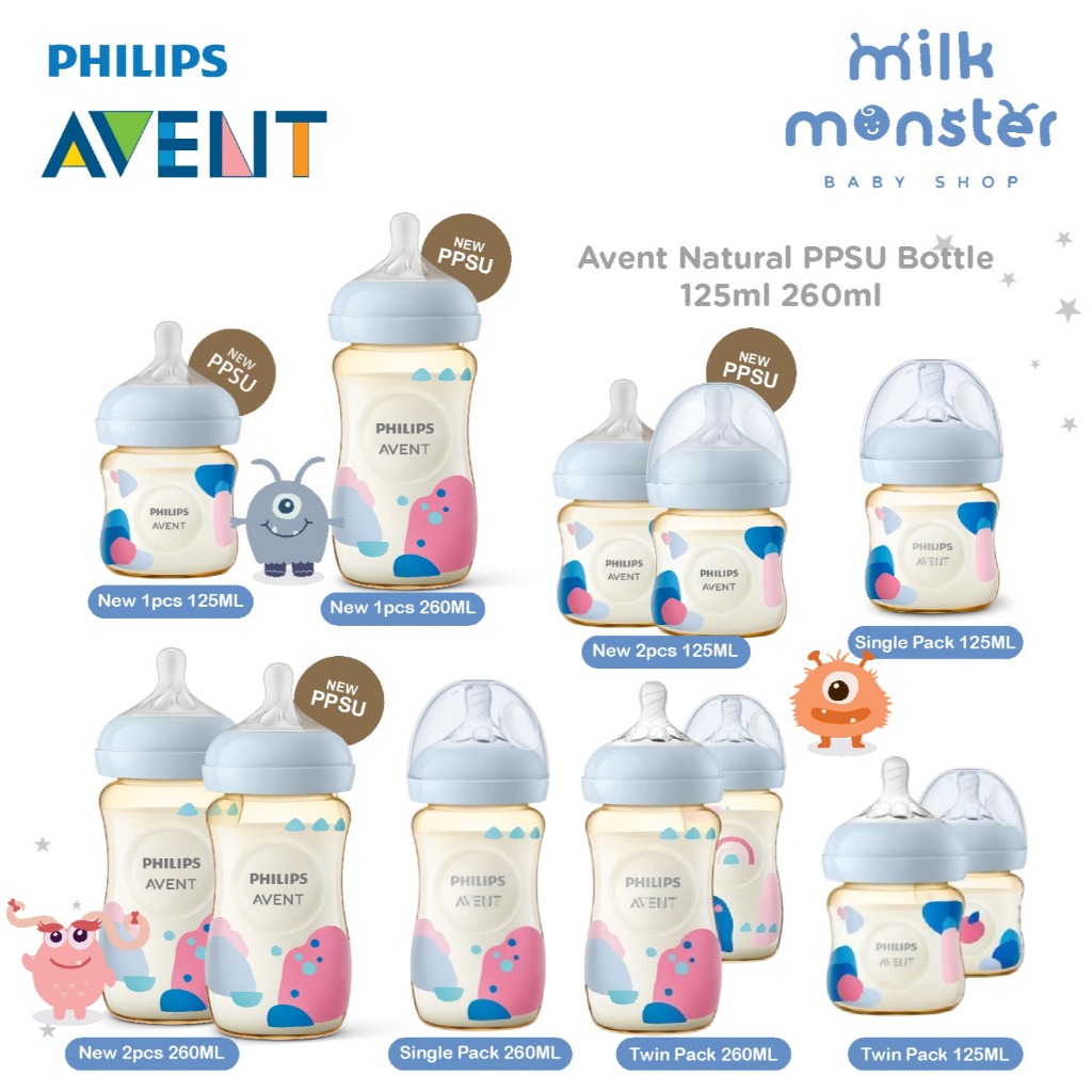 Philips Avent Natural PPSU Bottle 125ml 260ml / Botol susu philips avent ppsu