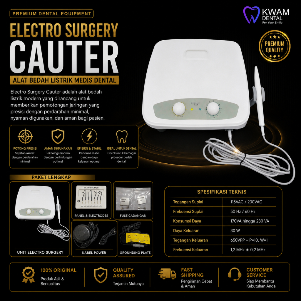 1 Set Lengkap Electro Surgery Cauter/Electro Cauter/Alat Bedah Listrik Medis Dental