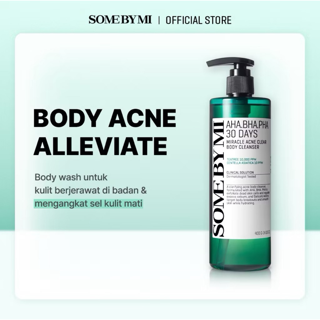 (READY STOCK) SOME BY MI - AHA BHA PHA MIRACLE ACNE CLEAR BODY CLEANSER - SABUN MANDI SOMEBYMI - SAB