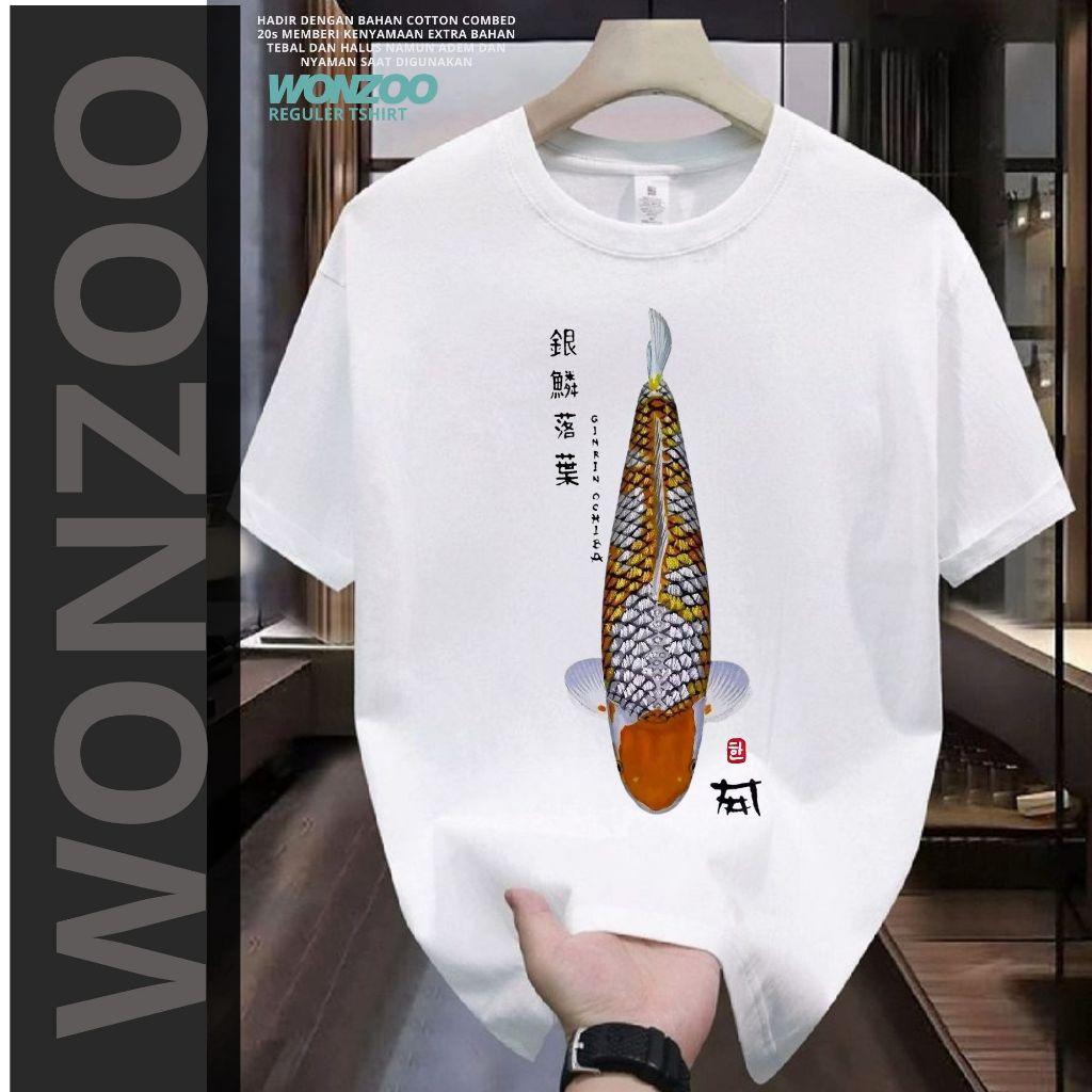 KAOS IKAN KOI SHOWA, GINRIN OCHIBA, TAISHO, GINRIN KOHAKU, BAJU TSHIRT FARM IKAN KOI(BAYAR DITEMPAT)