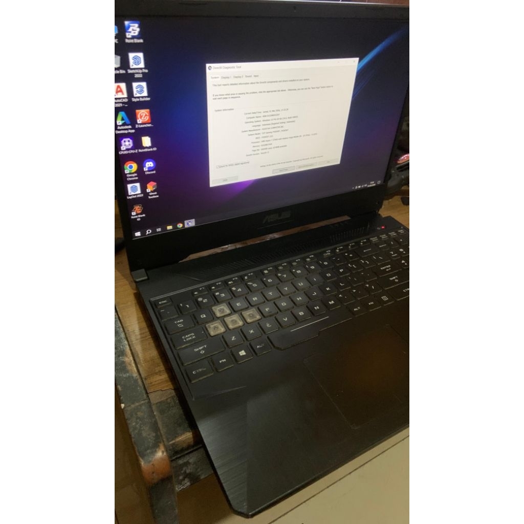 laptop gaming secons asus tuff fx505dt