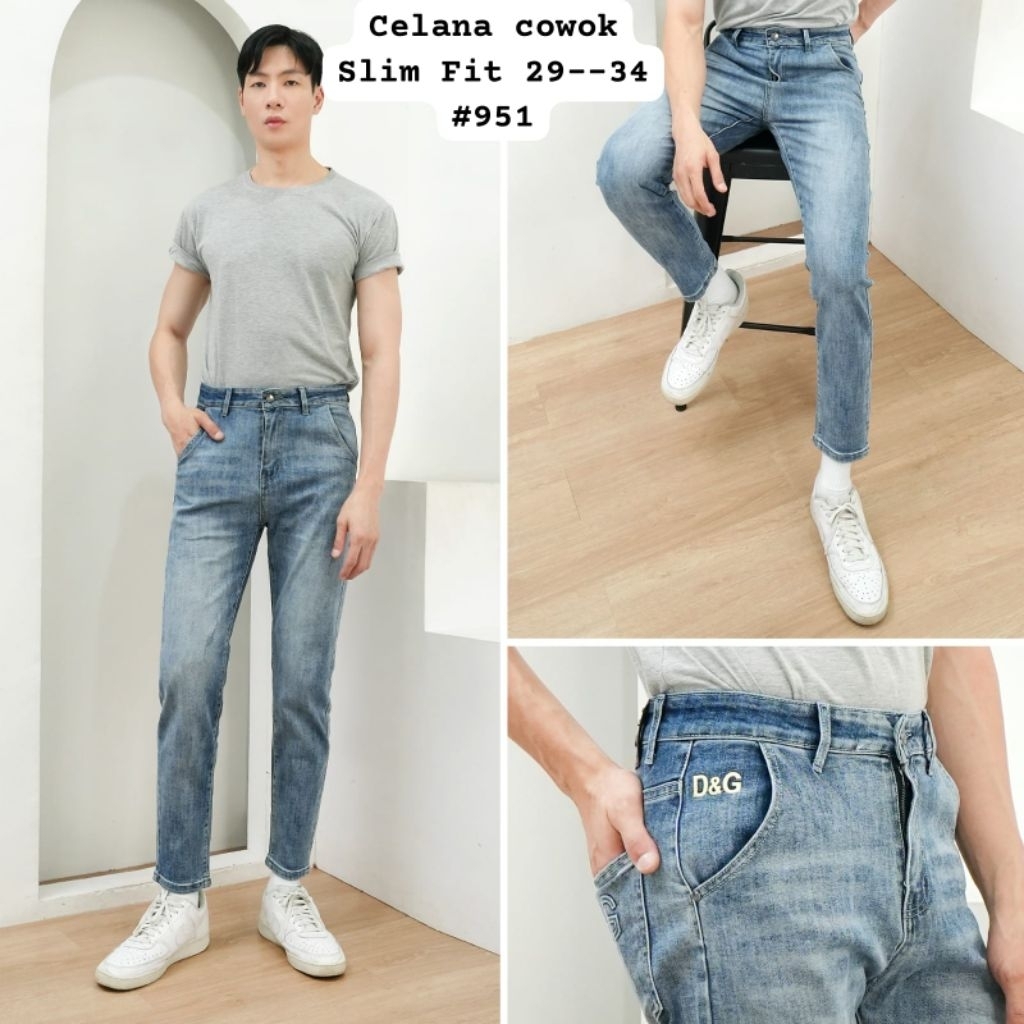 Celana Jeans Cowok Butik Import Premium "DG (KR MEI 2608), ARMANI (KR MEI 2603), AD (KR MEI 2606), Y