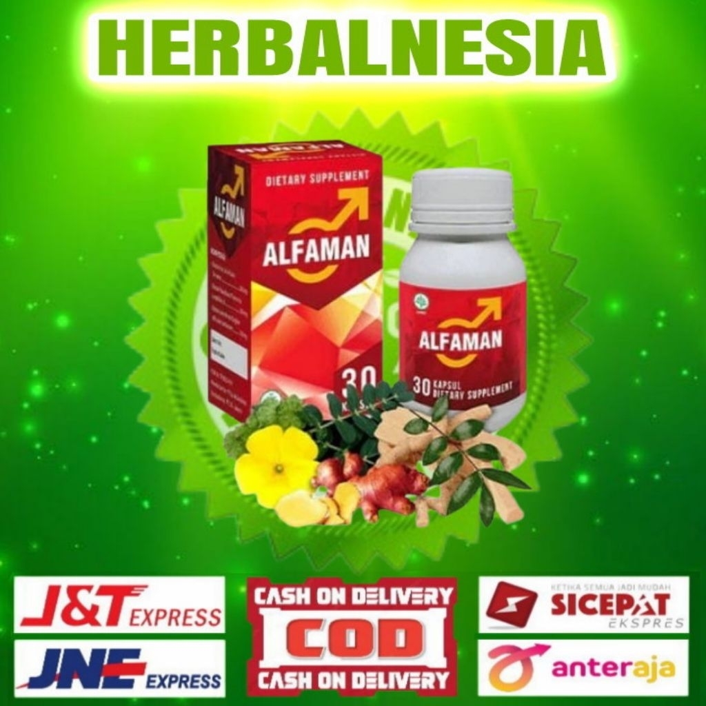 ALFAMAN Kapsul Original Suplemen Kesehatan Pria Herbal Paling Ampuh